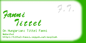 fanni tittel business card